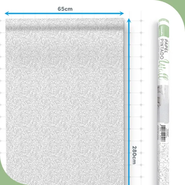 Papel pintado vinílico Annata white - lineahogar - Lineafix Adhesive Wall - imagen producto