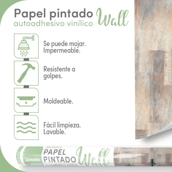 Papel pintado vinílico Atacama - lineahogar - Lineafix Adhesive Wall - imagen producto