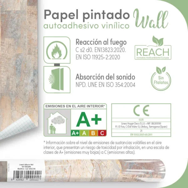 Papel pintado vinílico Atacama - lineahogar - Lineafix Adhesive Wall - imagen producto
