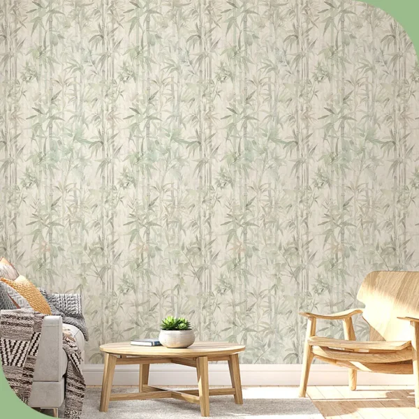 Papel pintado vinílico Bamboo light - lineahogar - Lineafix Adhesive Wall - imagen producto