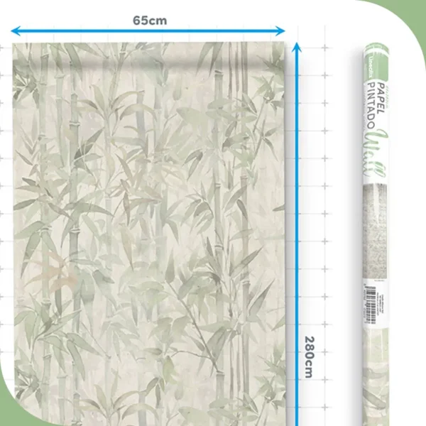Papel pintado vinílico Bamboo light - lineahogar - Lineafix Adhesive Wall - imagen producto