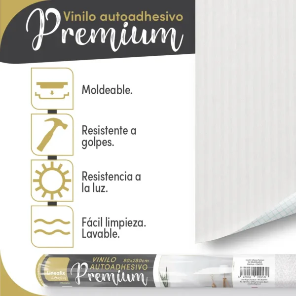 Vinilo autoadhesivo Premium Calma Blanca - lineahogar - Lineafix Adhesive Premium - imagen producto