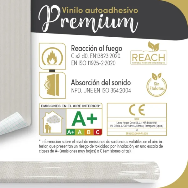 Vinilo autoadhesivo Premium Calma Marrón - lineahogar - Lineafix Adhesive Premium - imagen producto
