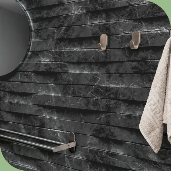 Papel pintado vinílico Carrara Black - lineahogar - Lineafix Adhesive Wall - imagen producto