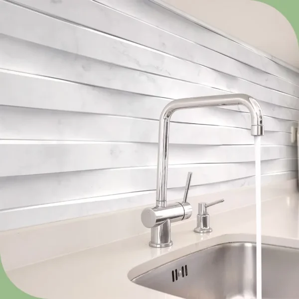 Papel pintado vinílico Carrara White - lineahogar - Lineafix Adhesive Wall - imagen producto