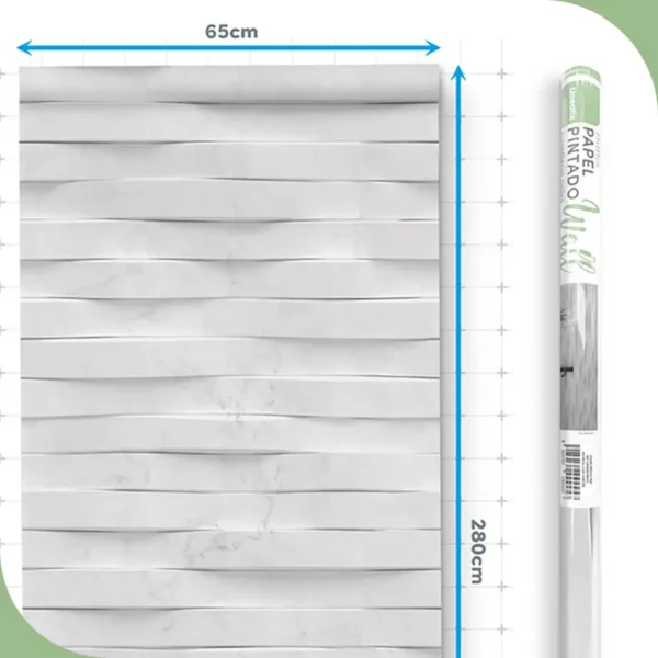 Papel pintado vinílico Carrara White - lineahogar - Lineafix Adhesive Wall - imagen producto