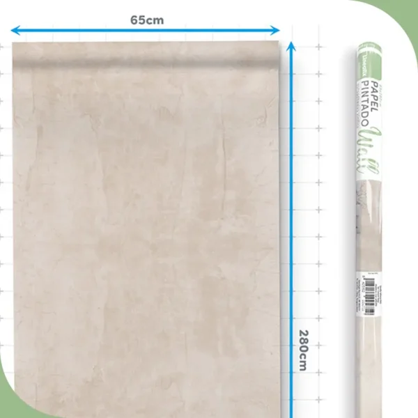 Papel pintado vinílico Cemento beige - lineahogar - Lineafix Adhesive Wall - imagen producto