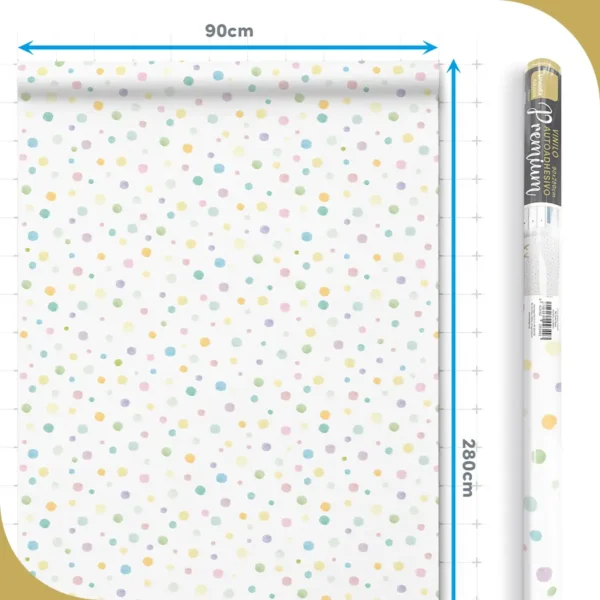 Vinilo autoadhesivo Premium Confeti pastel - lineahogar - Lineafix Adhesive Premium - imagen producto