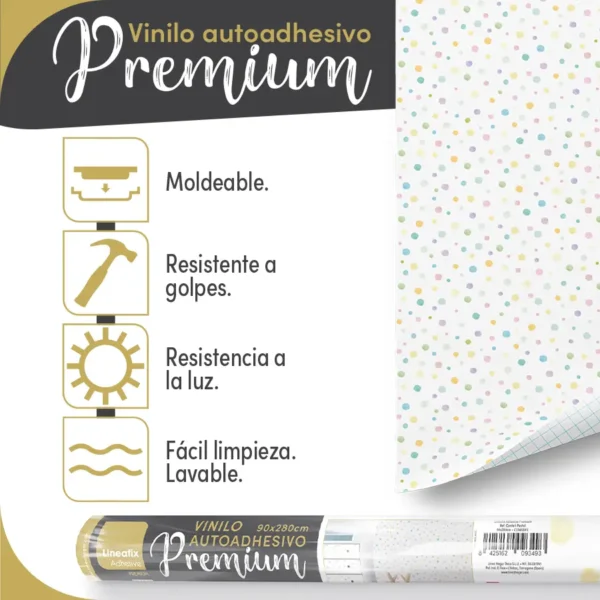 Vinilo autoadhesivo Premium Confeti pastel - lineahogar - Lineafix Adhesive Premium - imagen producto