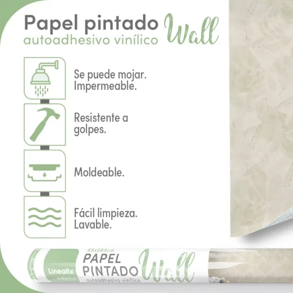 Papel pintado vinílico Demeter Light - lineahogar - Lineafix Adhesive Wall - imagen producto