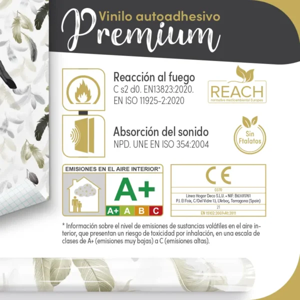 Vinilo autoadhesivo Premium Fénix - lineahogar - Lineafix Adhesive Premium - imagen producto
