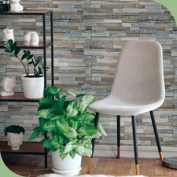 Papel pintado vinílico Grey brick - lineahogar - Lineafix Adhesive Wall - imagen producto
