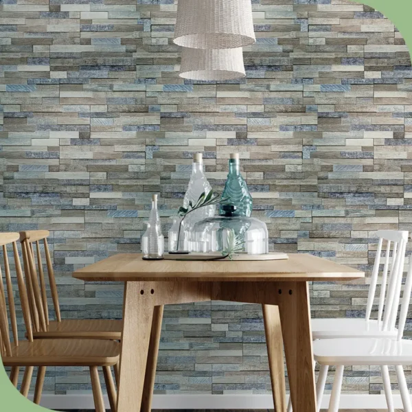 Papel pintado vinílico Grey brick - lineahogar - Lineafix Adhesive Wall - imagen producto