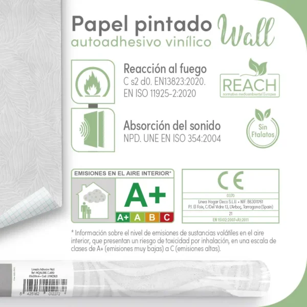 Papel pintado vinílico Hojaldre Claro - lineahogar - Lineafix Adhesive Wall - imagen producto