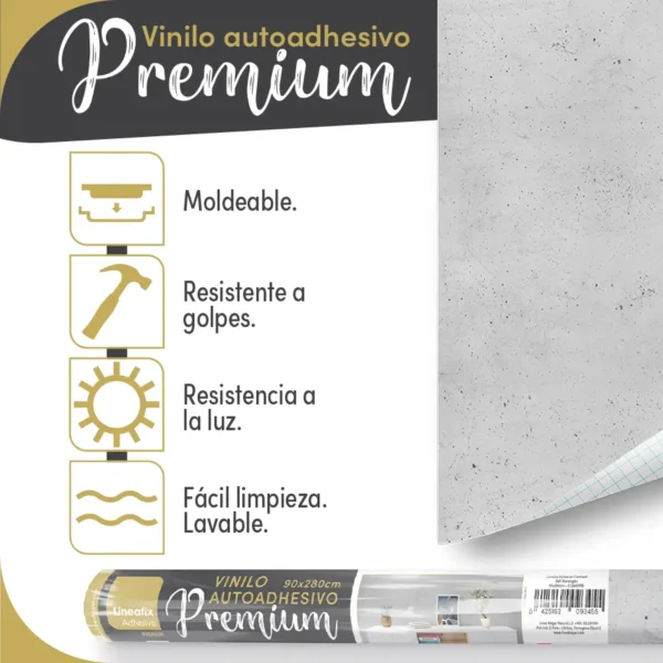 Vinilo autoadhesivo Premium Hormigón - lineahogar - Lineafix Adhesive Premium - imagen producto