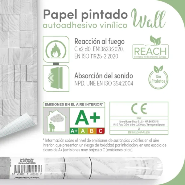 Papel pintado vinílico Karo Palmeras - lineahogar - Lineafix Adhesive Wall - imagen producto