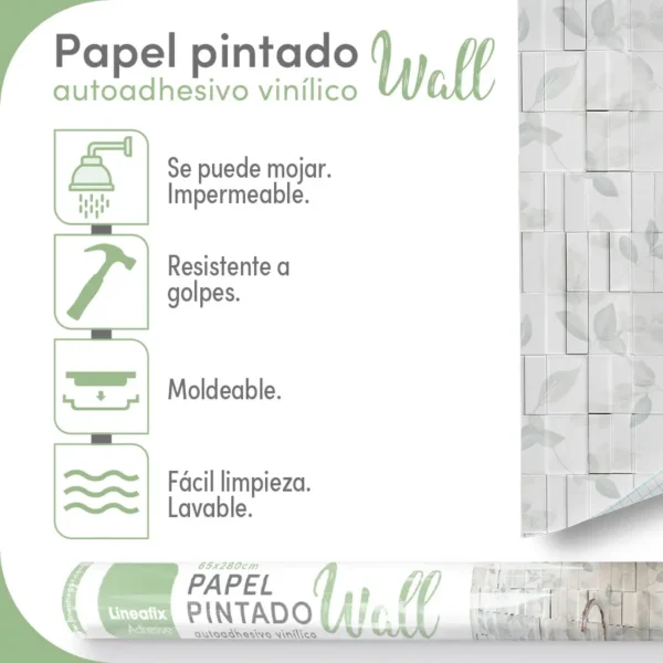 Papel pintado vinílico Karo Ramas - lineahogar - Lineafix Adhesive Wall - imagen producto
