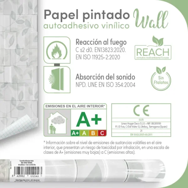 Papel pintado vinílico Karo Ramas - lineahogar - Lineafix Adhesive Wall - imagen producto