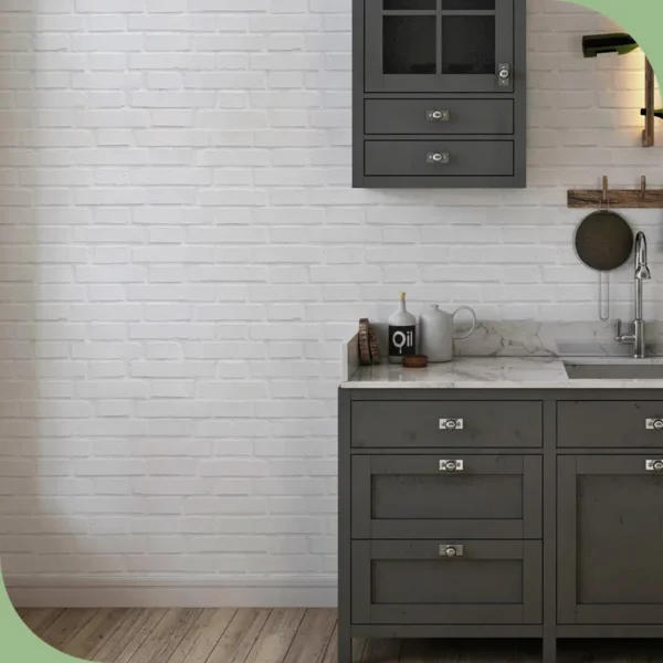 Papel pintado vinílico Ladrillo blanco - lineahogar - Lineafix Adhesive Wall - imagen producto