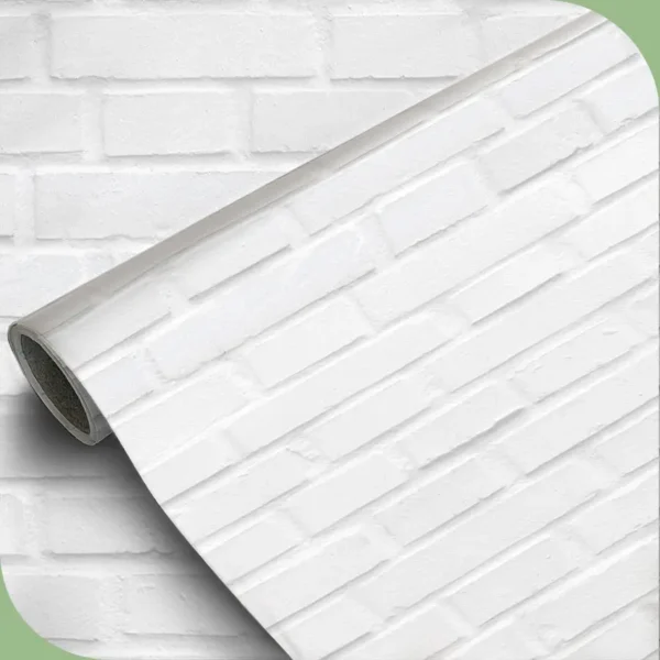 Papel pintado vinílico Ladrillo blanco - lineahogar - Lineafix Adhesive Wall - imagen producto