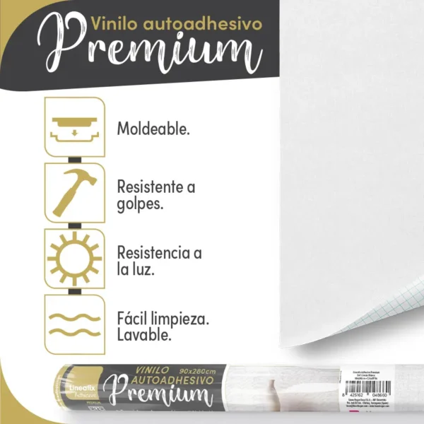 Vinilo autoadhesivo Premium Lienzo blanco - lineahogar - Lineafix Adhesive Premium - imagen producto