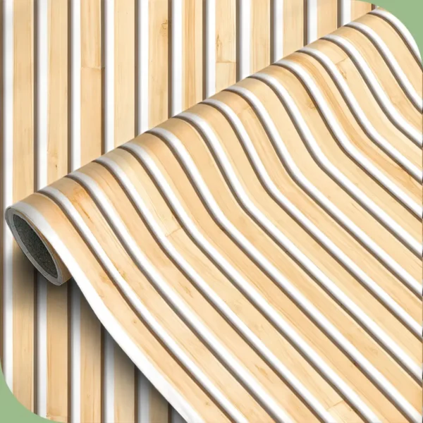 Papel pintado vinílico Listones white - lineahogar - Lineafix Adhesive Wall - imagen producto