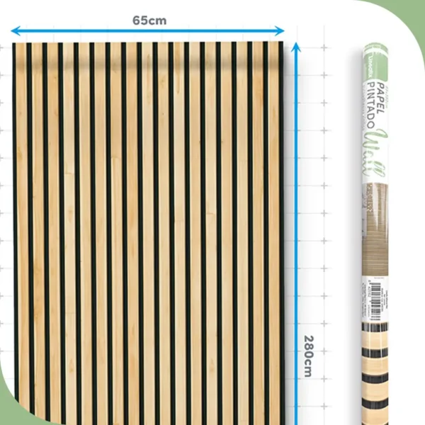 Papel pintado vinílico Listones - lineahogar - Lineafix Adhesive Wall - imagen producto