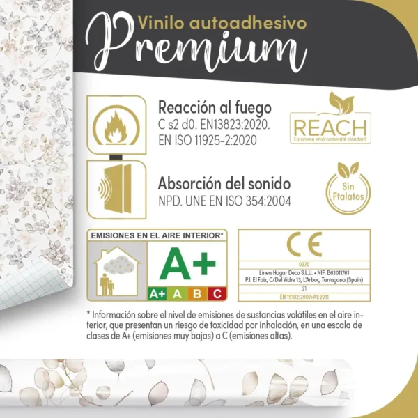 Vinilo autoadhesivo Premium LUNARIA BEIGE - lineahogar - Lineafix Adhesive Premium - imagen producto