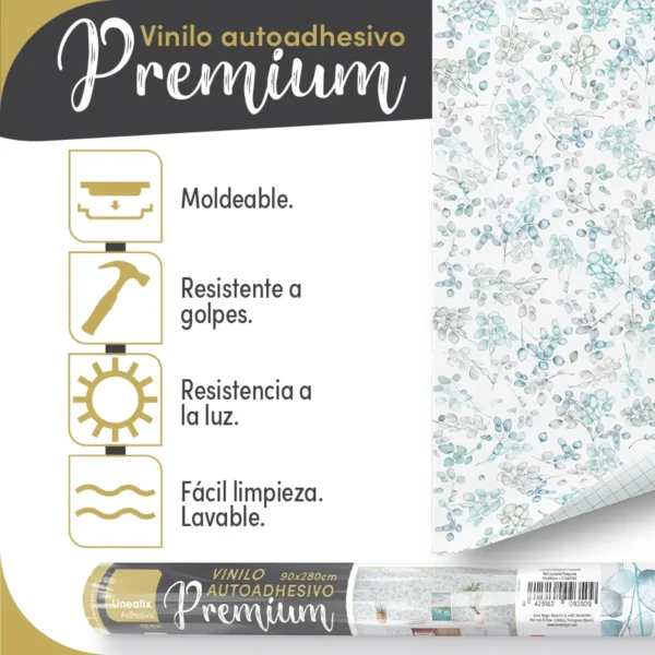 Vinilo autoadhesivo Premium LUNARIA TURQUESA - lineahogar - Lineafix Adhesive Premium - imagen producto