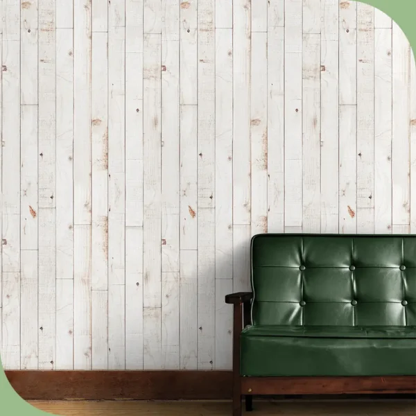Papel pintado vinílico Madeira White - lineahogar - Lineafix Adhesive Wall - imagen producto
