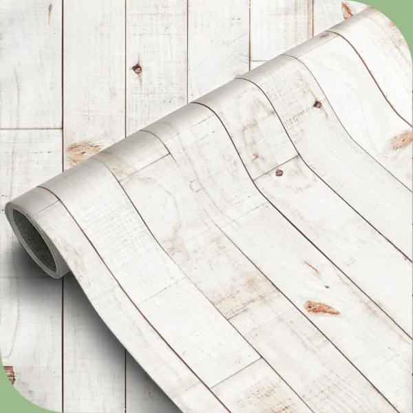 Papel pintado vinílico Madeira White - lineahogar - Lineafix Adhesive Wall - imagen producto