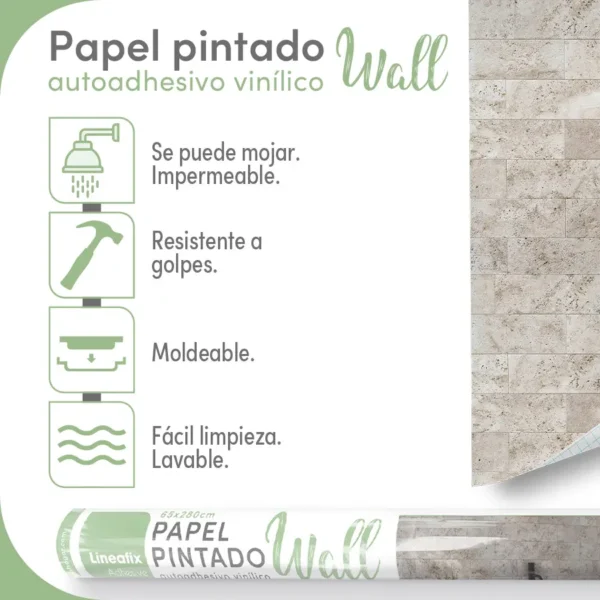Papel pintado vinílico Medol - lineahogar - Lineafix Adhesive Wall - imagen producto