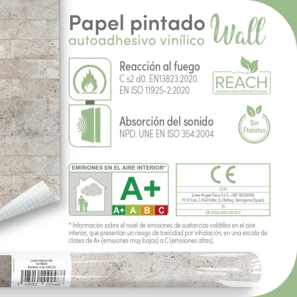 Papel pintado vinílico Medol - lineahogar - Lineafix Adhesive Wall - imagen producto