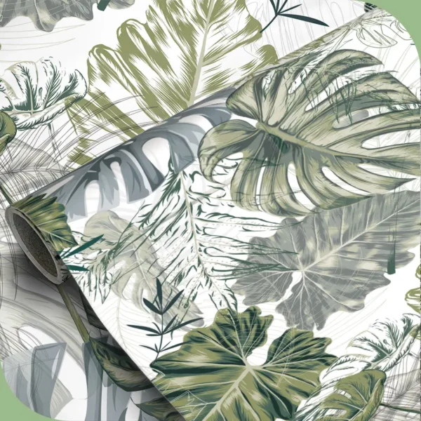 Papel pintado vinílico Monstera - lineahogar - Lineafix Adhesive Wall - imagen producto