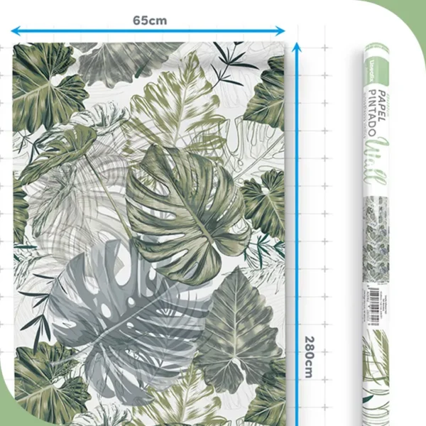 Papel pintado vinílico Monstera - lineahogar - Lineafix Adhesive Wall - imagen producto