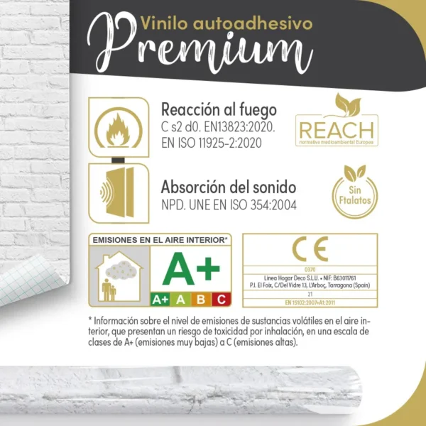Vinilo autoadhesivo Premium Muro blanco - lineahogar - Lineafix Adhesive Premium - imagen producto