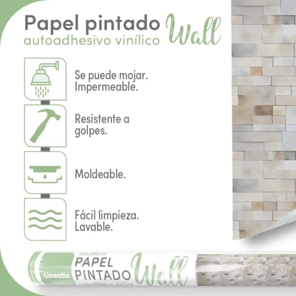 Papel pintado vinílico Paros - lineahogar - Lineafix Adhesive Wall - imagen producto