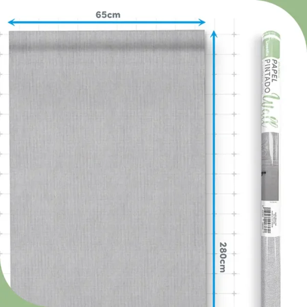 Papel pintado vinílico Prato Gris - lineahogar - Lineafix Adhesive Wall - imagen producto