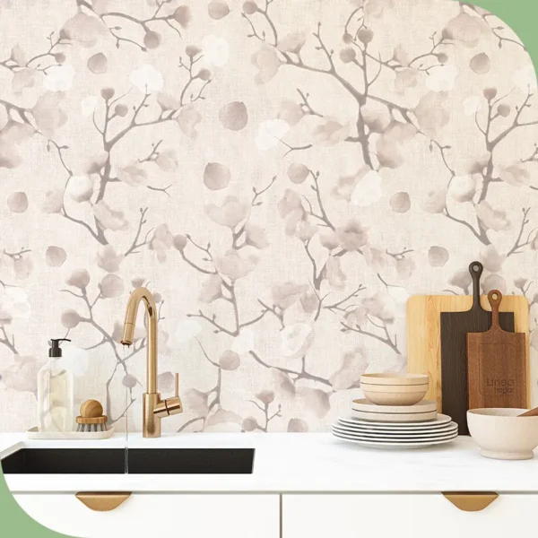 Papel pintado vinílico Rama rosa - lineahogar - Lineafix Adhesive Wall - imagen producto