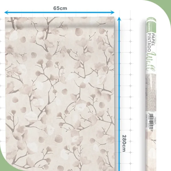 Papel pintado vinílico Rama rosa - lineahogar - Lineafix Adhesive Wall - imagen producto