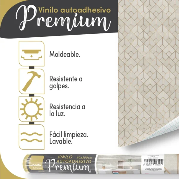 Vinilo autoadhesivo Premium Rombo - lineahogar - Lineafix Adhesive Premium - imagen producto