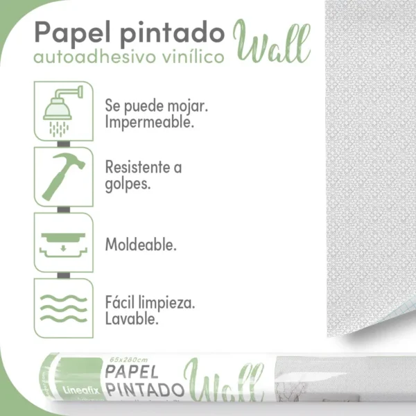 Papel pintado vinílico Stary white - lineahogar - Lineafix Adhesive Wall - imagen producto