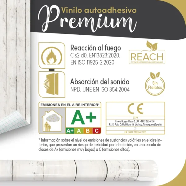 Vinilo autoadhesivo Premium Tablero - lineahogar - Lineafix Adhesive Premium - imagen producto