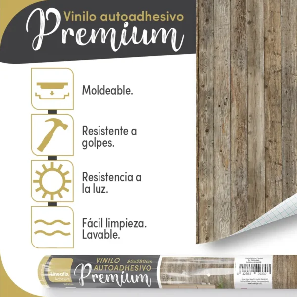 Vinilo autoadhesivo Premium Tablón viejo - lineahogar - Lineafix Adhesive Premium - imagen producto