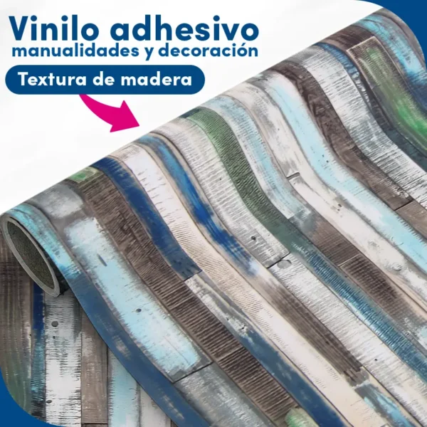 vinilo Adhesivo Tablones Aqua - madera lineahogar - Lineafix Adhesive - imagen producto