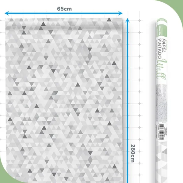 Papel pintado vinílico Trekant grey- lineahogar - Lineafix Adhesive Wall - imagen producto