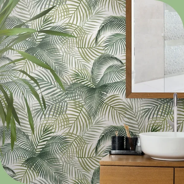 Papel pintado vinílico Tropic green - lineahogar - Lineafix Adhesive Wall - imagen producto