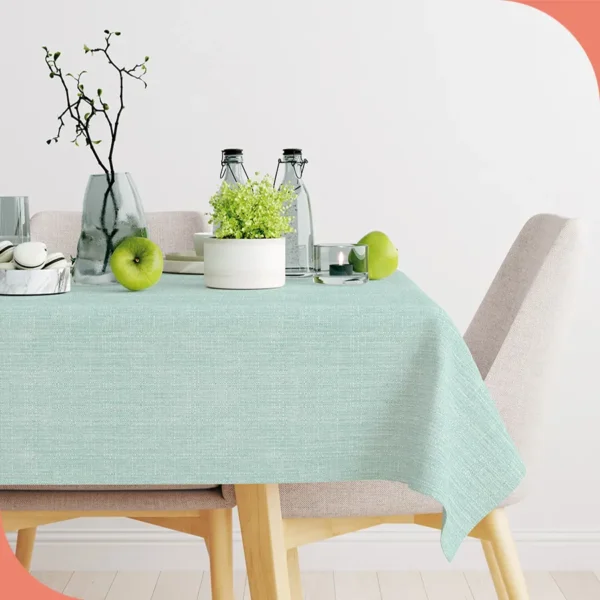 Mantel textil Giza Turquesa - lineahogar - Lineatable Textile - imagen producto