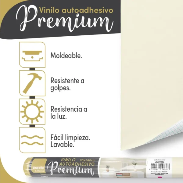 Vinilo autoadhesivo Premium Unicolor Beige - lineahogar - Lineafix Adhesive Premium - imagen producto