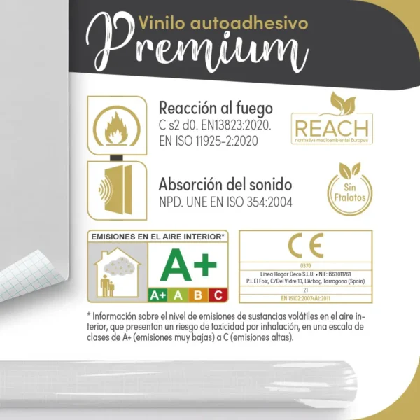 Vinilo autoadhesivo Premium Unicolor Gris - lineahogar - Lineafix Adhesive Premium - imagen producto